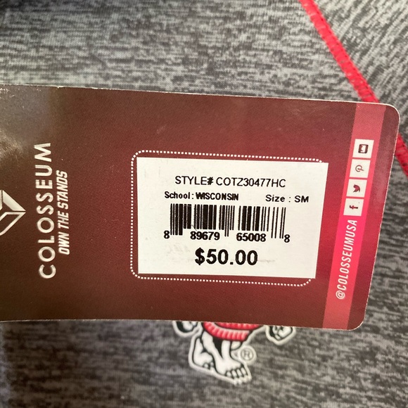 Wisconsin Badgers Quarter Zip Sweatshirt - Picture 3 of 3